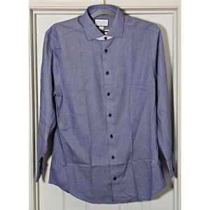 Charles Tyrwhitt‎ Non Iron Slim Fit Long Sleeve Button Down Shirt Men's 16/33"